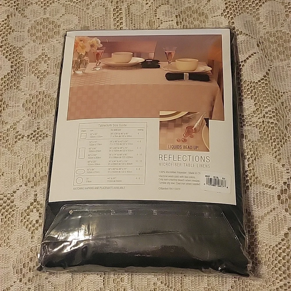NEW! Reflections Microfiber Tablecloth - Picture 2 of 6